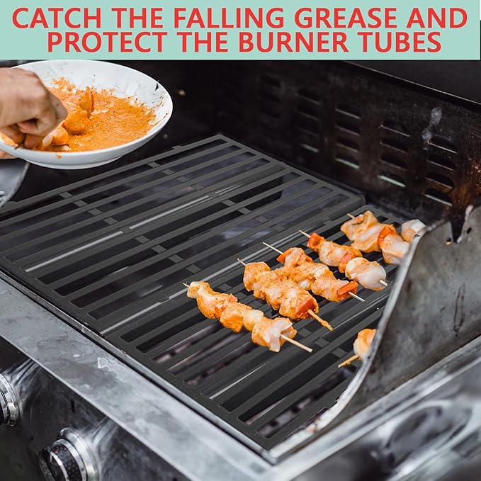 7637 Grill Grates & 7635 Flavorizer Bars for Weber GS4 Spirit I/II 200 Series,for Spirit S210 E210 S215 E220 E215 S220 Grill with Front-Mounted Control, Replacement Parts for Weber 67045 67022