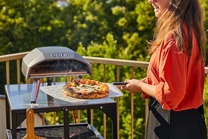 ooni 12” Perforated Pizza Peel – Aluminum Metal Pizza Peel 12 Inch, Pizza Spatula Paddle, Lightweight Pizza Turning Peel with Long Handle, Pizza Oven Accessories, Pizza Tools, Rectangle Pizza Turner