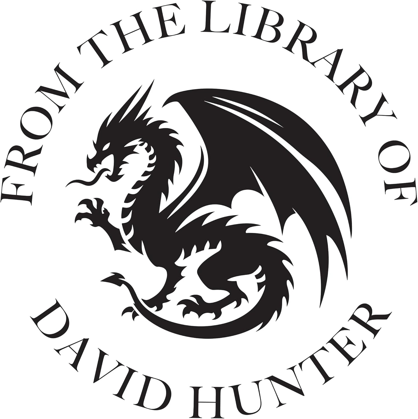 Dragon Book Embosser, Custom Round Library Book Embosser, Fantasty Fiction Dragon Ex Libris Embosser, Gift for Book Lover | Black or Pink Embosser (Dragon #3)