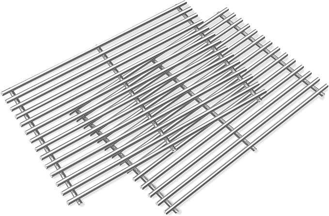SUS304 9MM Stainless Steel Grill Grates for Ninja FlexFlame PG300 Series,XSKGRILLGRATE Upgrades Premium Grill Grates Durable,Easy to Clean,Heat Retaining,Upgrade for FlexFlame Grill Accessory,Set of 2
