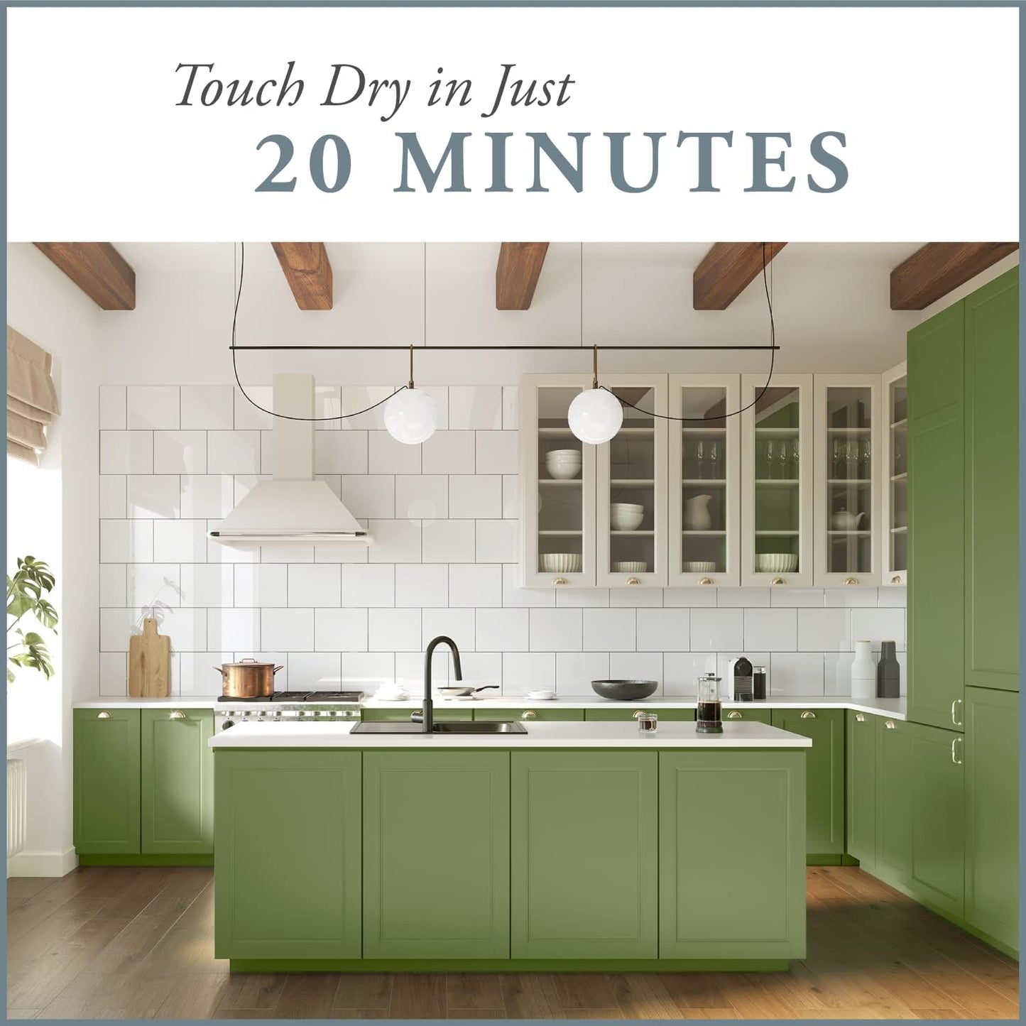 AMY HOWARD AT HOME Chalk-Based One Step Paint for Furniture, Cabinetry, Decor, Finish, and More | No Stripping, Sanding, or Priming | Medium Base | 16 Ounce | Dunavant Green