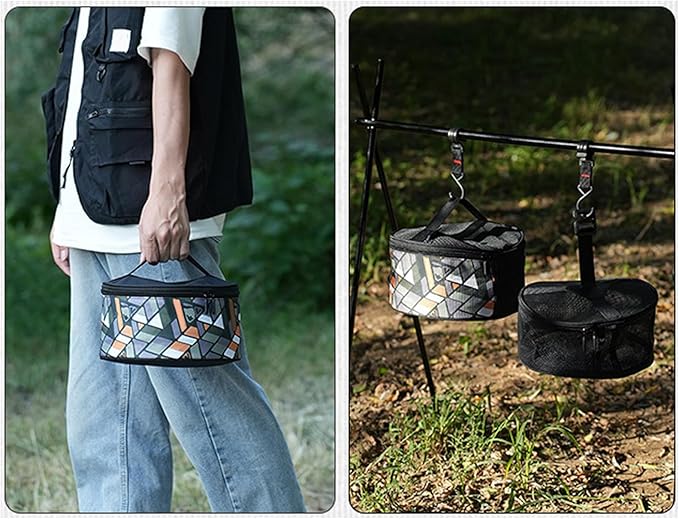 Camping Tableware Bag, Outdoor Hiking Plate Dish Bowl Storage Bag BBQ Dinnerware Organizersfor Picnics Camping Plate Bag
