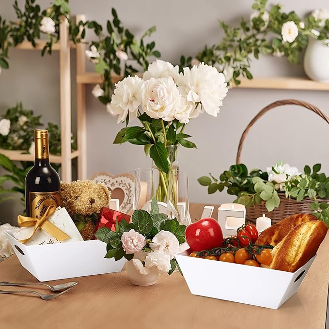 Amyhill 12 PCS Baskets for Gifts Empty Baskets Bulk with Handle Small Gift Bags for Christmas, Thanksgiving Wedding Birthday Party Wrapping Gift
