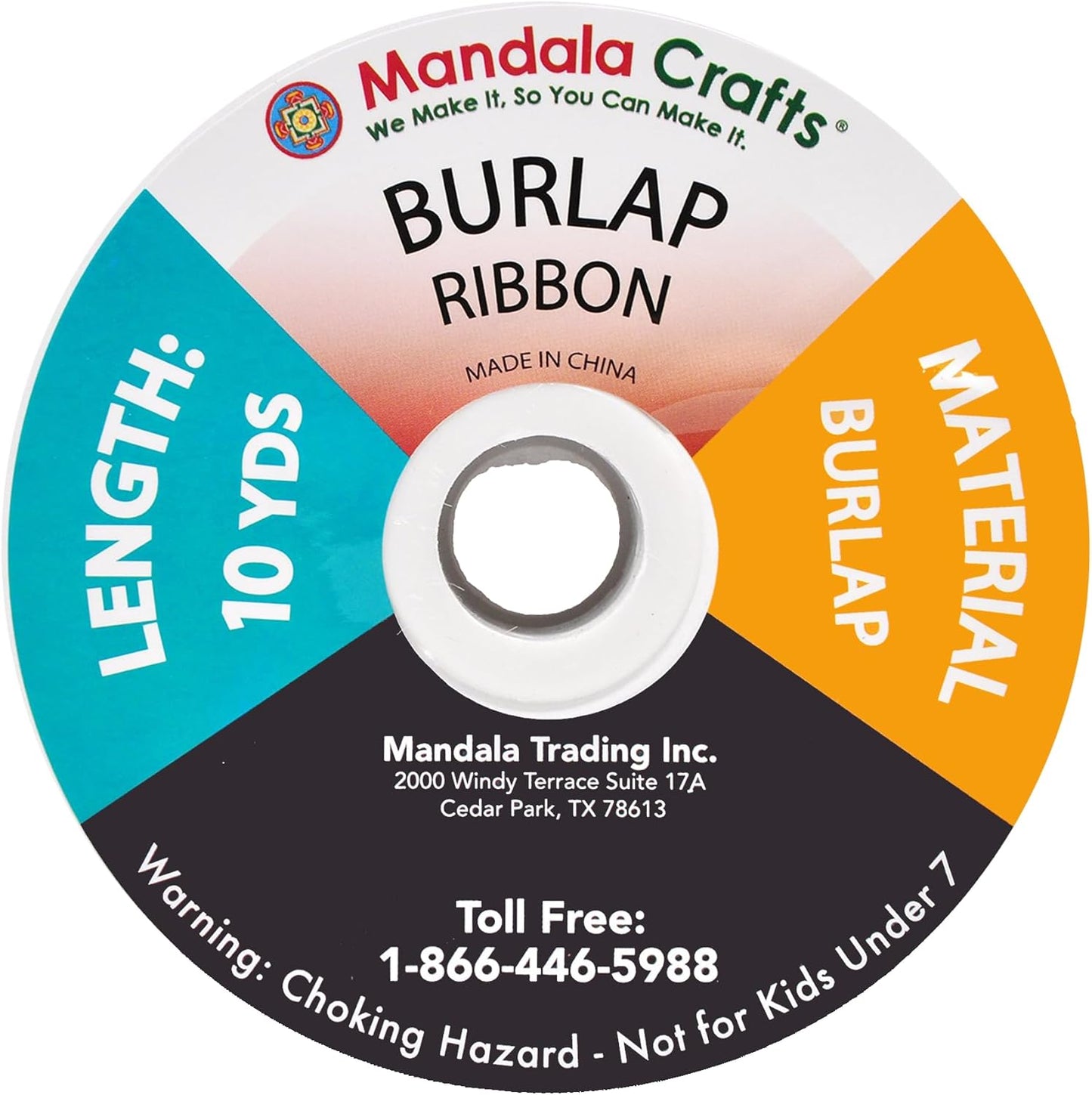 Mandala Crafts Royal Blue Burlap Ribbon 1.5 Inches Wide Jute Ribbons for Crafts - 20 Yds Roll Rustic Burlap Wrap Trim Ribbons for Wreaths Bows Wedding Party Decoration