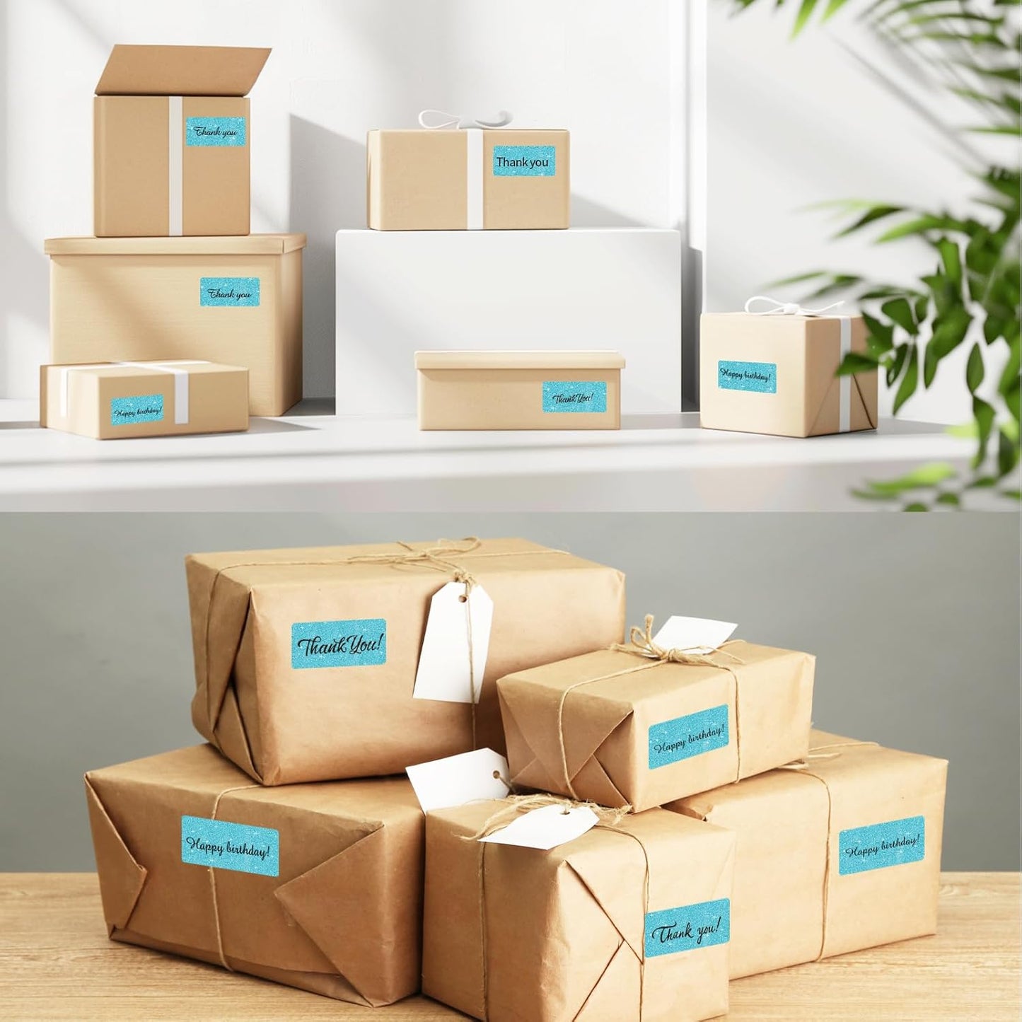 3x2 Inch Holographic Thermal Labels, Glitter Blue Thermal Sticker Labels, Waterproof Thermal Printer Stickers for Price, Barcode, Name, Custom Logo Design, 200 Pcs/Roll