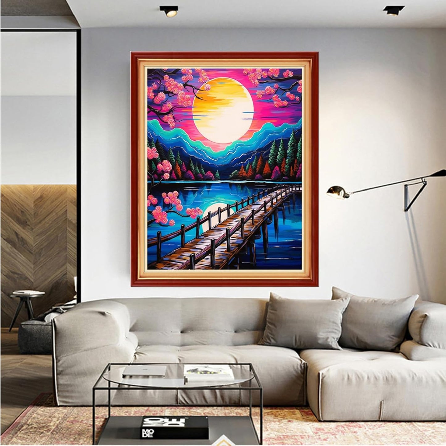 Dooxvey Cross Stitch Kits for Adults Beginners - Full Range of Stamped Kits, 11CT Cross Stitch Patterns - Night Scenery, 16x20 inch