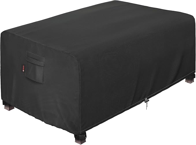 iBirdie Rectangular Gas Fire Pit Table Cover 52 x 34 inch Outdoor Waterproof and Weatherproof Heavy Duty 600D Patio Fireplaces Cover