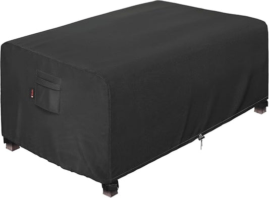 iBirdie Rectangular Gas Fire Pit Table Cover 48 x 28 inch Outdoor Waterproof and Weatherproof Heavy Duty 600D Patio Fireplaces Coffee Table Cover