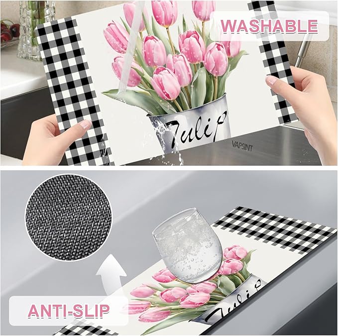Placemats Set of 4 - Faux Leather Heat Resistant Placemats for Dinner Table, Non-Slip Waterproof Oil-Proof Washable Reusable Placemat for Indoor Outdoor Kitchen Decor, 15.75In*11.81In