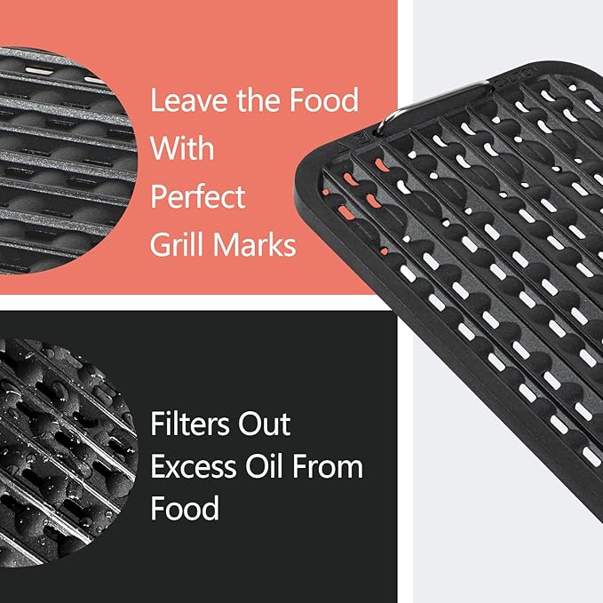 CUSIMAX Smokeless Grill, 1500W Electric Indoor Grill with LED Smart Display & Tempered Glass Lid, Non-stick Removable Plate, Blue