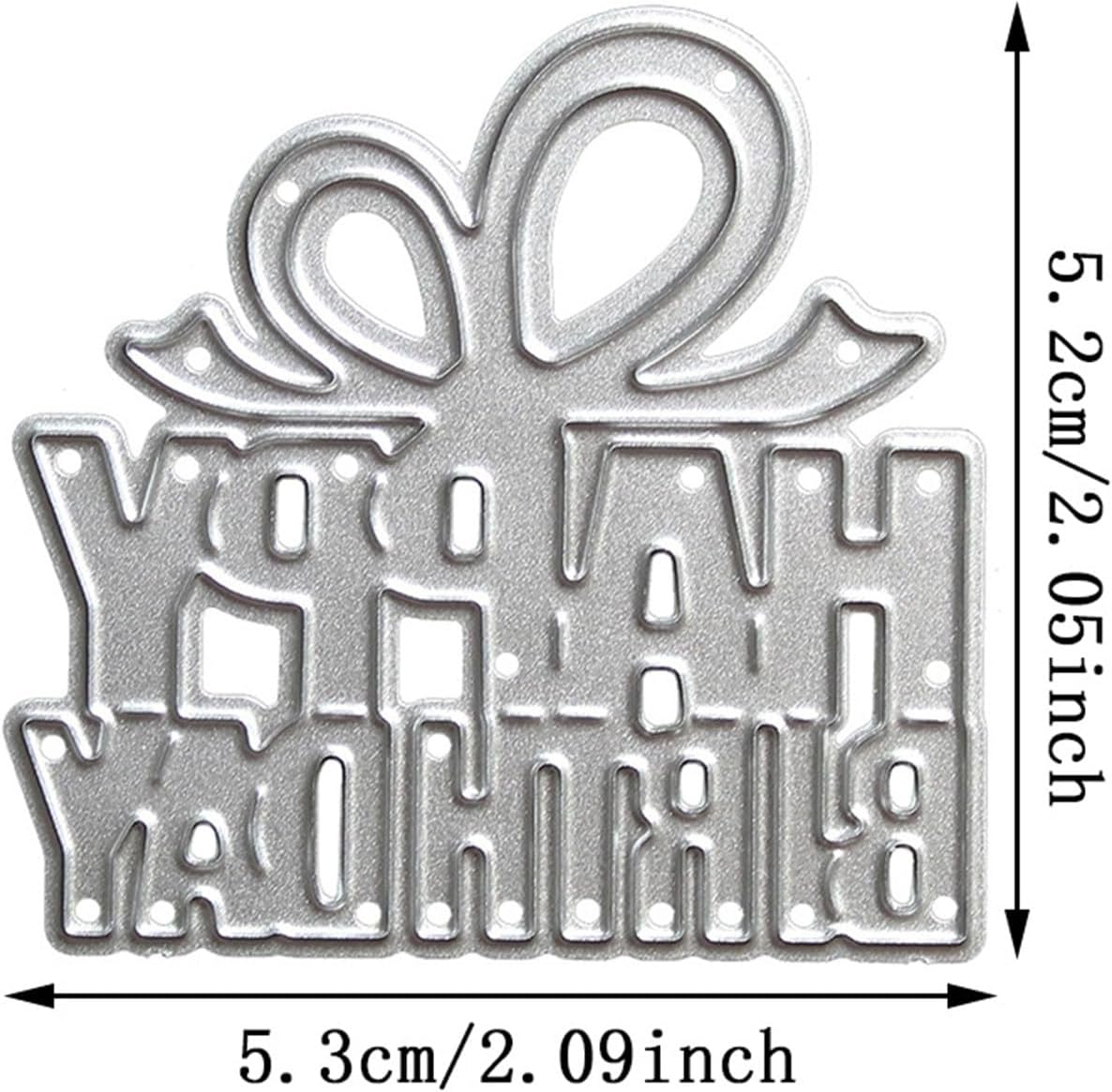 Cutting Dies Metal Stencils Scrapbooking Tools DIY Embossing Template for Paper Card Making Album Arts Crafts Supplies (Happy Birthday-5.3x5.2cm)