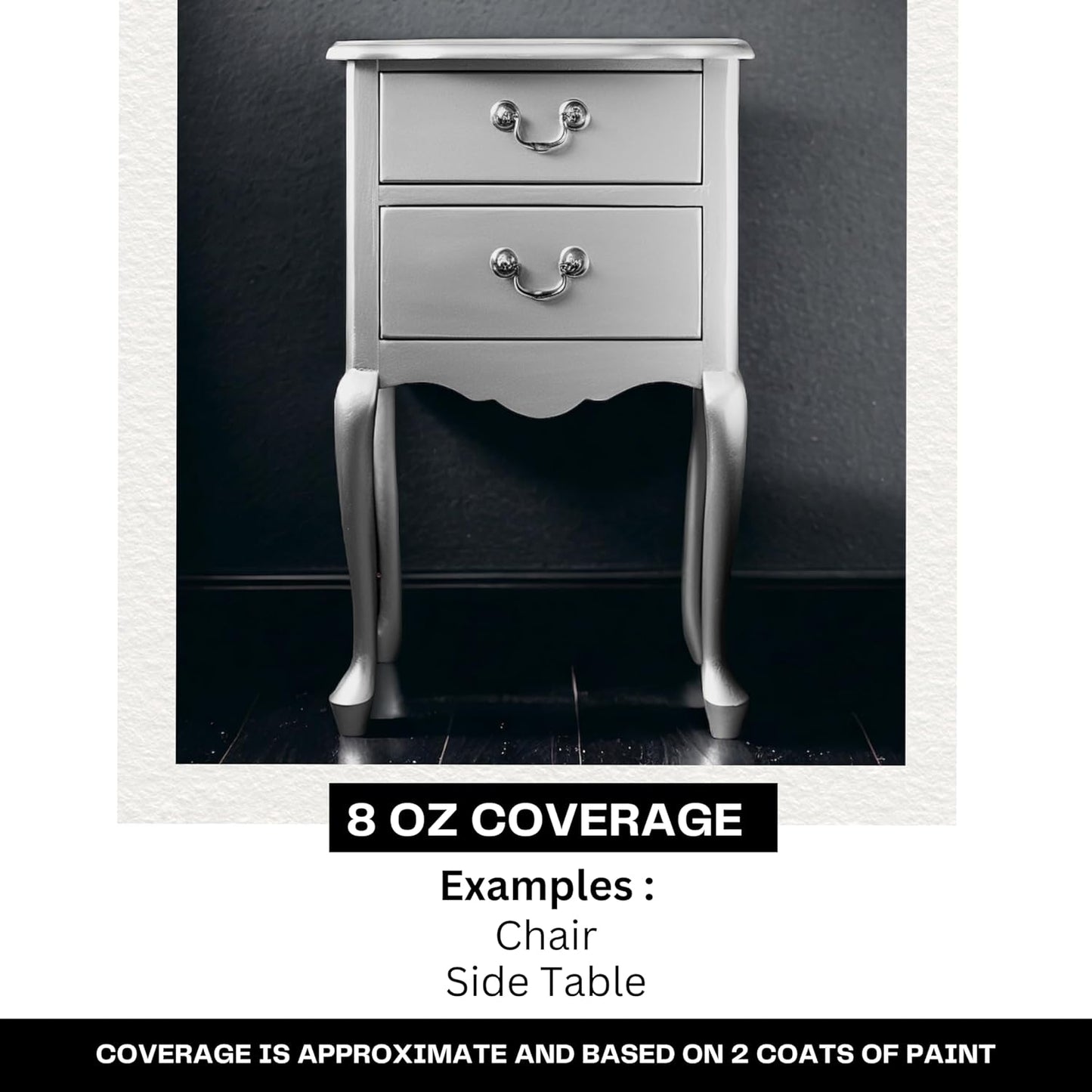 Daydream Apothecary Premium Chalk Style Paint for Furniture, Home Décor, Wood, DIY Interior Projects, Quick Dry, No Prep or Prime Needed, Matte Silver - 8oz