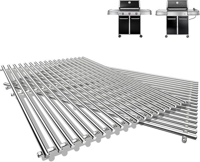 Grill Parts for Weber Genesis 300 Series, 19.5" Grill Grates for Weber Genesis E-310, E-320, E-330, 304 Stainless Steel Replacement Parts for Weber Genesis 7528 7524