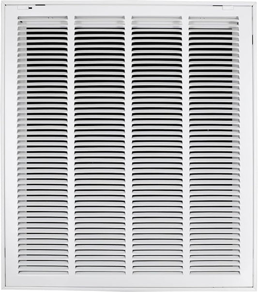 20"W x 24"H [Duct Opening Size] Steel Return Air Filter Grille - Removable Face/Door for 1 inch Filters -HVAC Vent Cover Grill - White [Outer Dimensions: 22 5/8"W X 26 5/8"H]