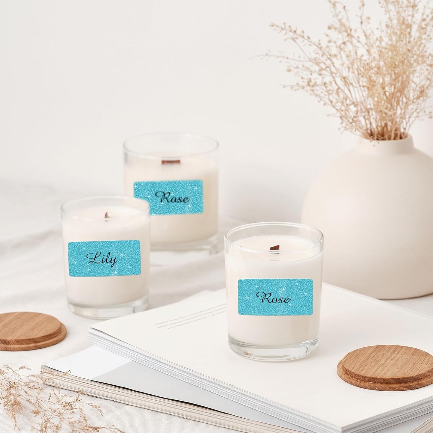 2"x1" Holographic Thermal Labels Stickers, Glitter Direct Thermal Printer Labels, Waterproof Self-Adhesive Address Shipping Label Stickers, 300 Sheet/ 1 Roll, Holographic Shiny Pink