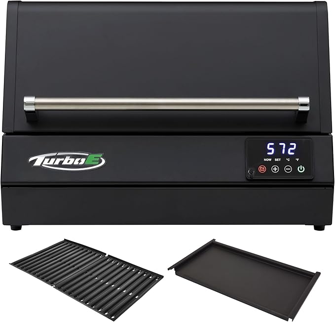 Turbo E XL Electric Grill, 1700W Infrared, Warming Rack and Probe, Apartment Friendly