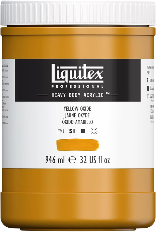 Liquitex Professional Heavy Body Acrylic Paint, 32-oz (946ml) Pot, Yellow Oxide