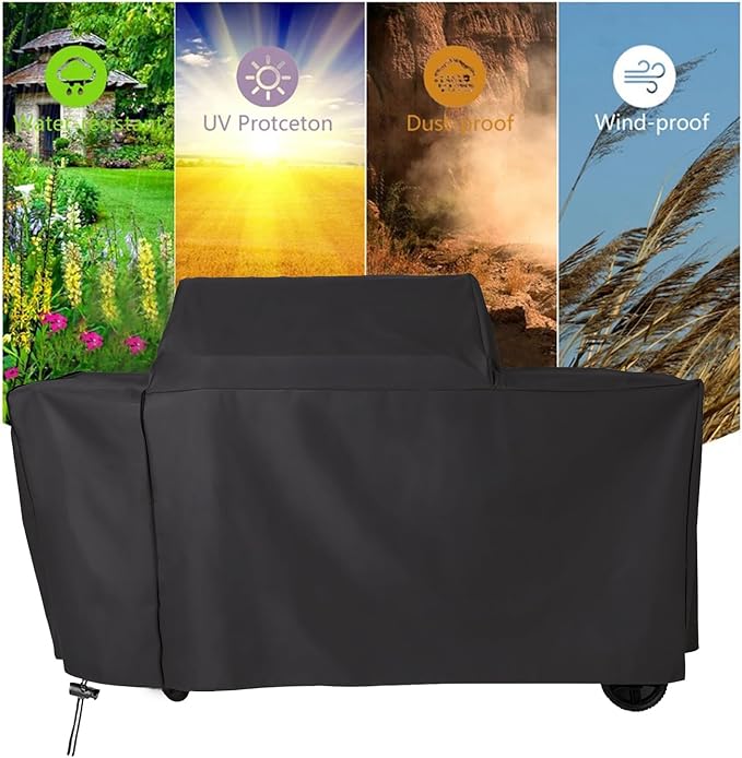 Grill Cover for Traeger Woodridge Pro and Woodridge Elite Grills,Waterproof Wood Pellet Smoker Cover for Traeger BAC776 BAC775 Woodridge Pro/Elite TFB97JLH TFC97XLH Grill Accessories