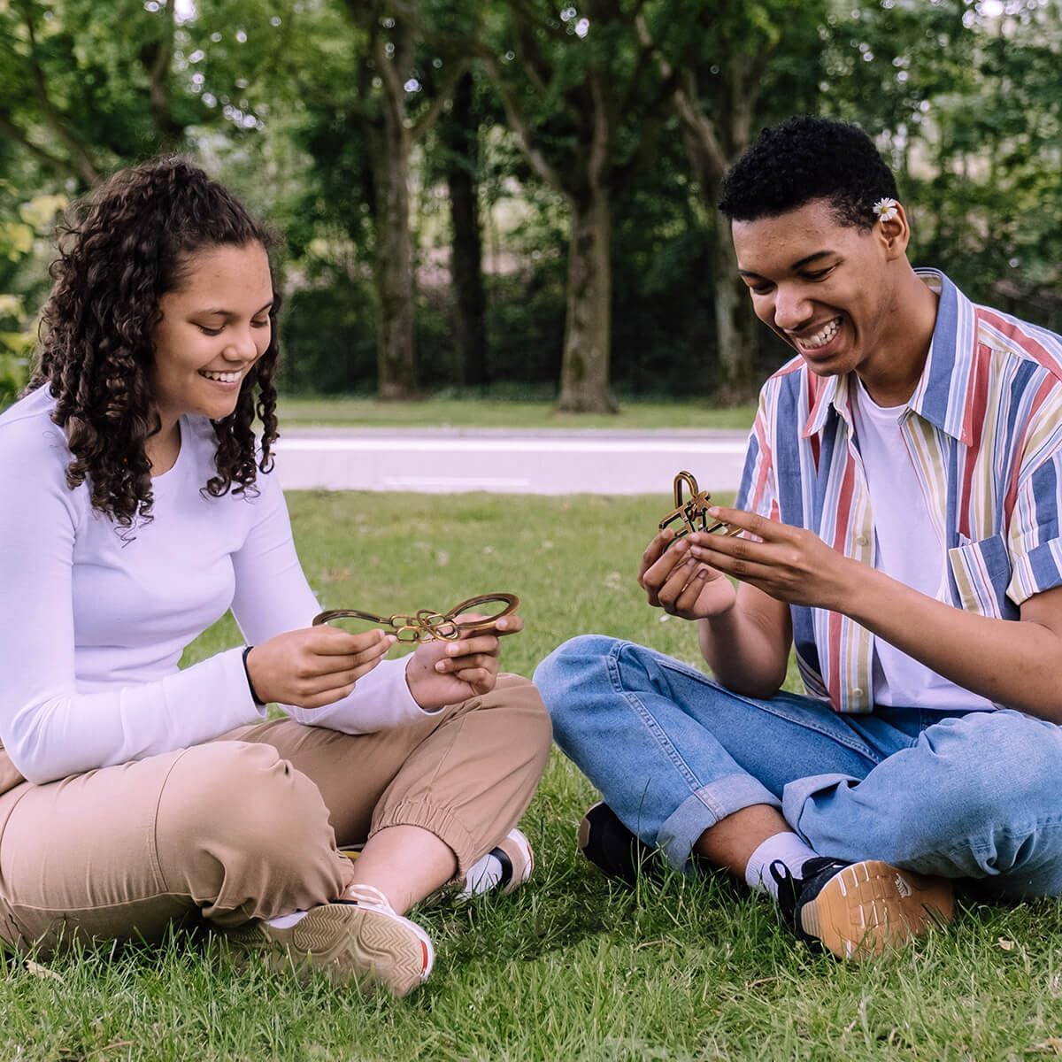 Fun Metal Brain Teaser Puzzle Games - Adults Mind 3D Toys -Teens IQ Insight Challenge - Educational Gift for Ages 12+（4PCS）