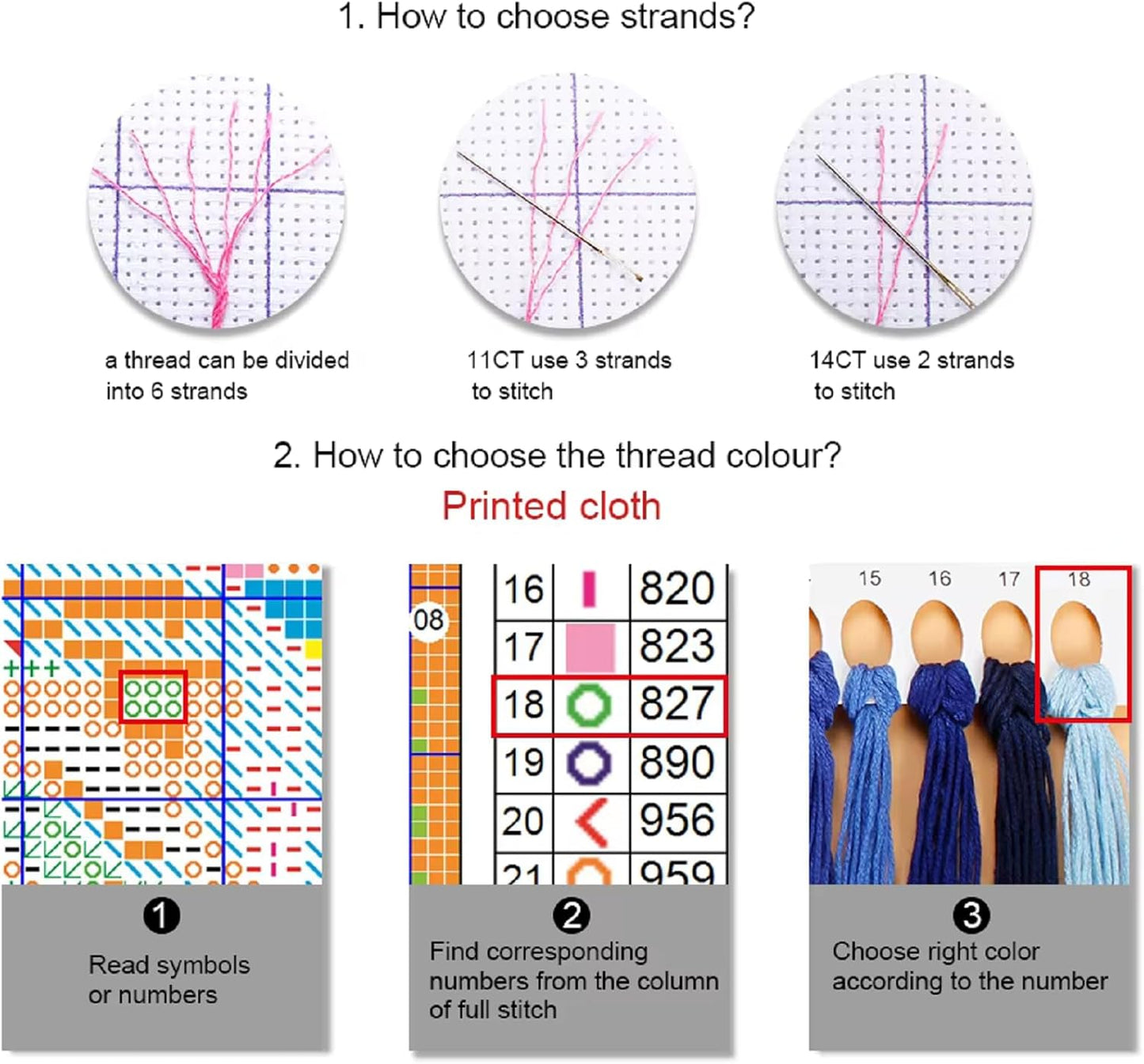 Redxing Stamped Cross Stitch Kits Full Range of Embroidery Starter Kits- Needlepoint Counted Cross Stitch Kits for Beginner Adults 11CT Printed Embroidery Kit-Auspicious Phoenix 16x20 inch