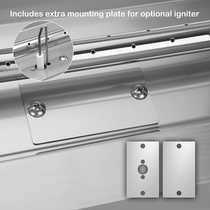 Stanbroil 48 x 14 Inch Rectangle Drop-in Fire Pit H-Burner Pan, Gas Fire Pit Insert for Outside DIY Fire Table, 304 Stainless Steel, BTU 185,000 Max