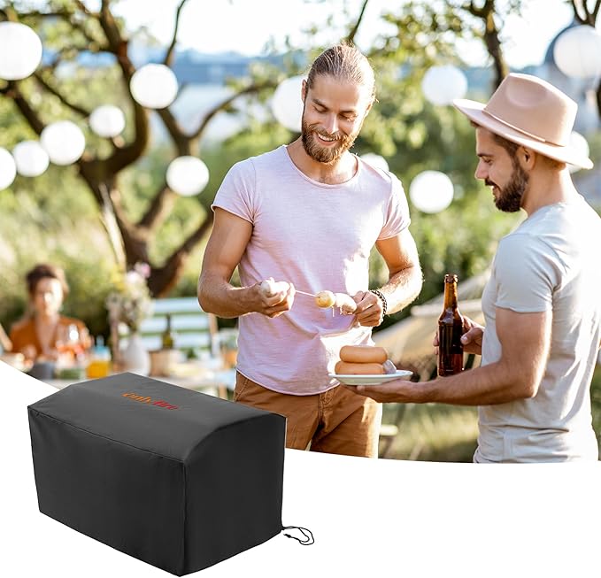 25" Grill Cover for Gas Grill Stoves, Waterproof Barbecue BBQ Cover for Blackstone, Cuisinart, Royal Gourmet, Pit Boss, Monument, Fits Onlyfire GS307 GS309, Pizza Oven, Wood Pellet Smoker, CV700