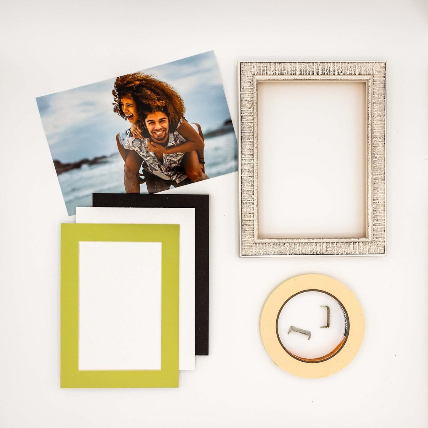 5x7 Mat for 8.5x11 Frame - Precut Mat Board Acid-Free Show Kit with Backing Board, and Clear Bags Pistachio Green 5x7 Photo Matte For a 8.5x11 Picture Frame Matboard for Framing, Pack of 100 Mats