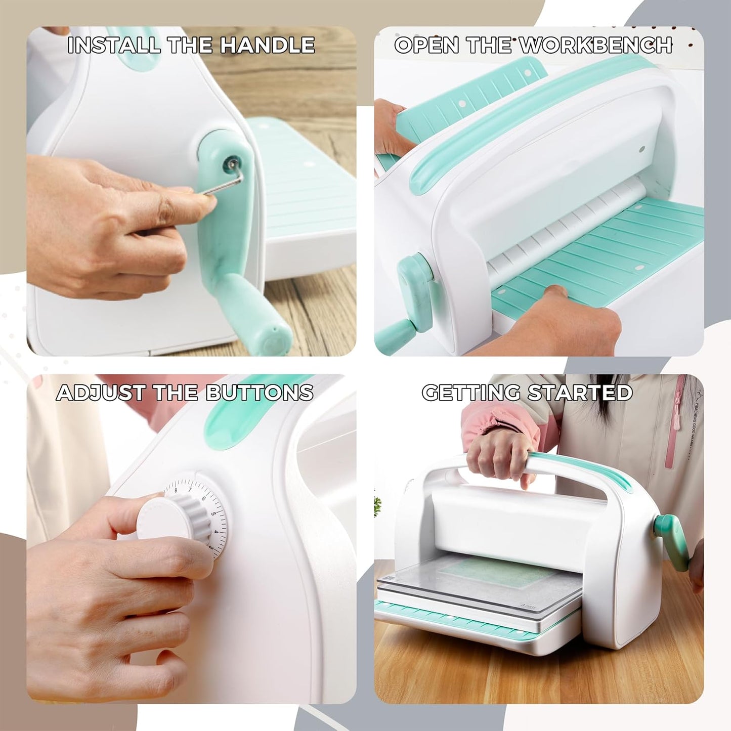 Find Scraplooms Adjustable 9 inch Die Cutting Machine Kit,Embossing Machine for Cardmaking,Scrapbooking (9 inch Adjustable)