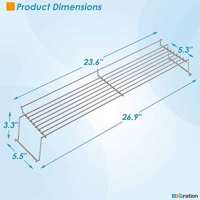 65054 Warming Rack for Weber Genesis 300 Grill Parts (2007-2016) Genesis E310 E320 E330, Grill Warming Rack for Weber Genesis Grill Parts Warming Rack for Weber 81323 62749