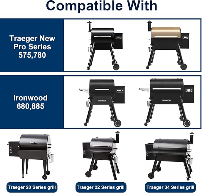 30 Pack BAC407 Grease Bucket Liner for Traeger Grills,Drip Liner Drip Pan for HDW152 Grease Bucket Traeger Pro Series 575/780, 20/22/34, Ironwood 650/885 Grills,Pit Boss Pellet Grill Smoker