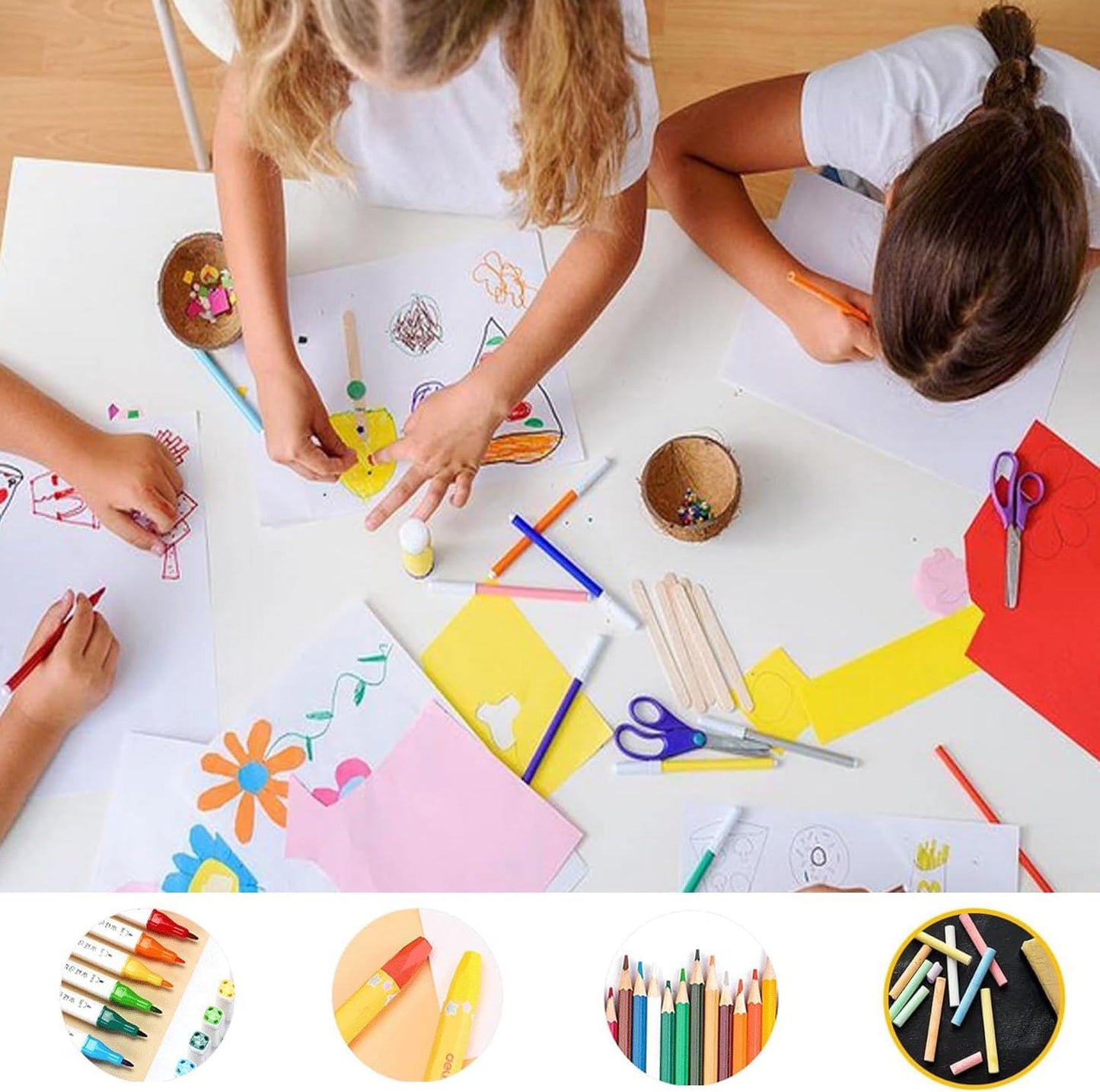 WAUPPY 12"x17" Sketch Drawing Paper 100 Sheets Art Craft Paper for Doodle, Kids Arts Supplies White Coloring Paper