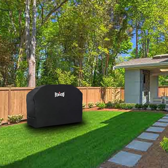 BBQ Grill Cover, 55 Inch Heavy Duty Waterproof Gas Grill Cover with Adjustable Velcro Strap, Anti-UV, Fade Resistant, Fits for Weber, Char Broil, Nexgrill, Royal Gourmet (55"L x 23"W x 42"H)