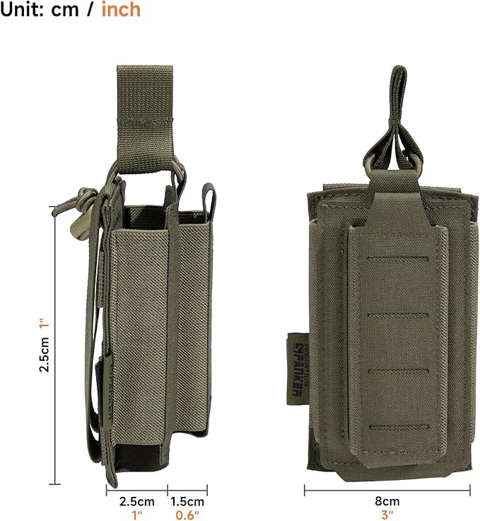 EXCELLENT ELITE SPANKER Tactical Open-Top Single/Double/Triple Molle Mag Pouch for Pistol Mag Pouch Tactical Bag Accessories Holder