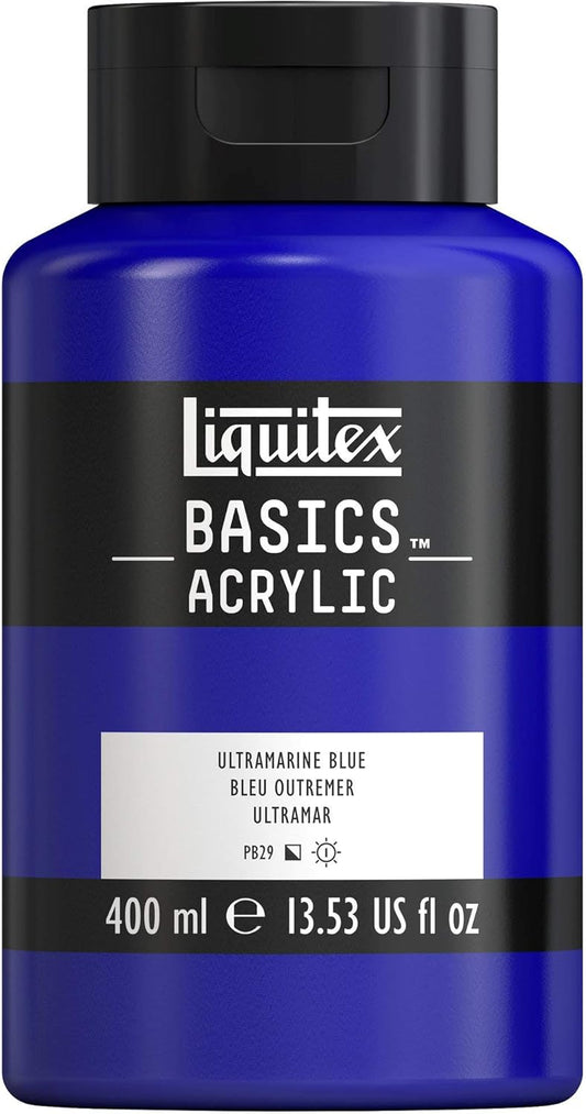 Liquitex BASICS Acrylic Paint, 400ml (13.5-oz) Bottle, Ultramarine Blue