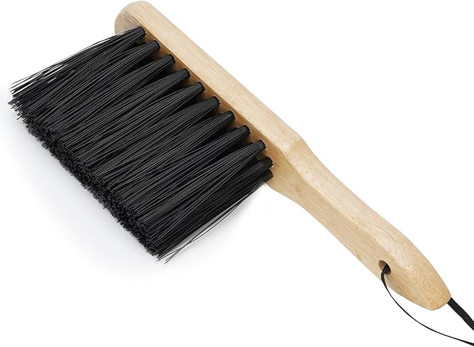Fireplace Shovel & Brush Set, Large Ash Shovel and Hearth Brush with Wooden Handle, Fireplace Tools Set, Metal Brush Pan Set, Fireplace Tools, Firepit Tools, Fire Pit Accessories for Outside