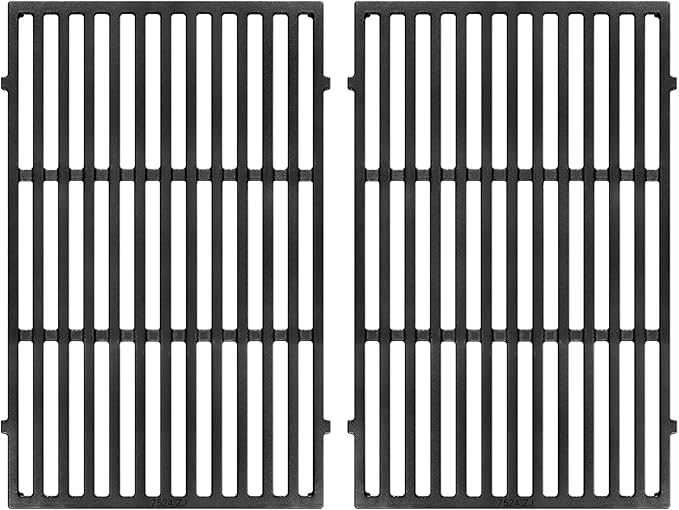 GGC 19.5" Grill Grates for Weber Genesis 300 Series, 7524/7528 Grill Parts Replacement for Weber E-310, E-320, E-330, S-310, S-320, S330, EP-310, EP-320, EP-330, 2 PCS Cast Iron Cooking Grid