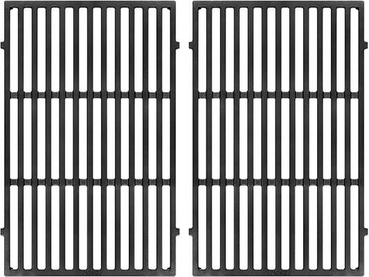 GGC 19.5" Grill Grates for Weber Genesis 300 Series, 7524/7528 Grill Parts Replacement for Weber E-310, E-320, E-330, S-310, S-320, S330, EP-310, EP-320, EP-330, 2 PCS Cast Iron Cooking Grid