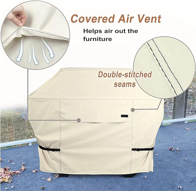 NettyPro Griddle Cover for Blackstone 36 inch Griddle Waterproof Heavy Duty 4 Burner Flat Top Gas Grill Cover for Blackstone 36" Griddle Cooking Station and Camp Chef FTG600, Beige