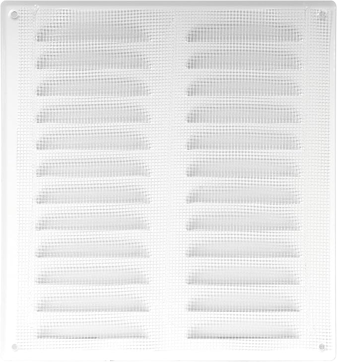 Repa Market 10" x 11" White Steel Vent Cover – Wall & Ceiling Air Return Grille with Mesh Screen – HVAC Intake & Exhaust Register – Durable Metal Duct Cover for Indoor or Outdoor Ventilation Systems