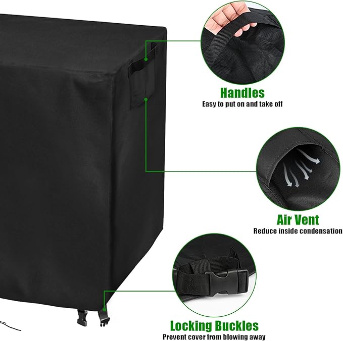 Grill Cover for Traeger Flatrock 3 Cooking Flat Top Propane Griddle, Heavy Duty Waterproof Cover for Weber, Char-Broil, Nexgrill, and More Grill - 41 X 27 X 39 Inch