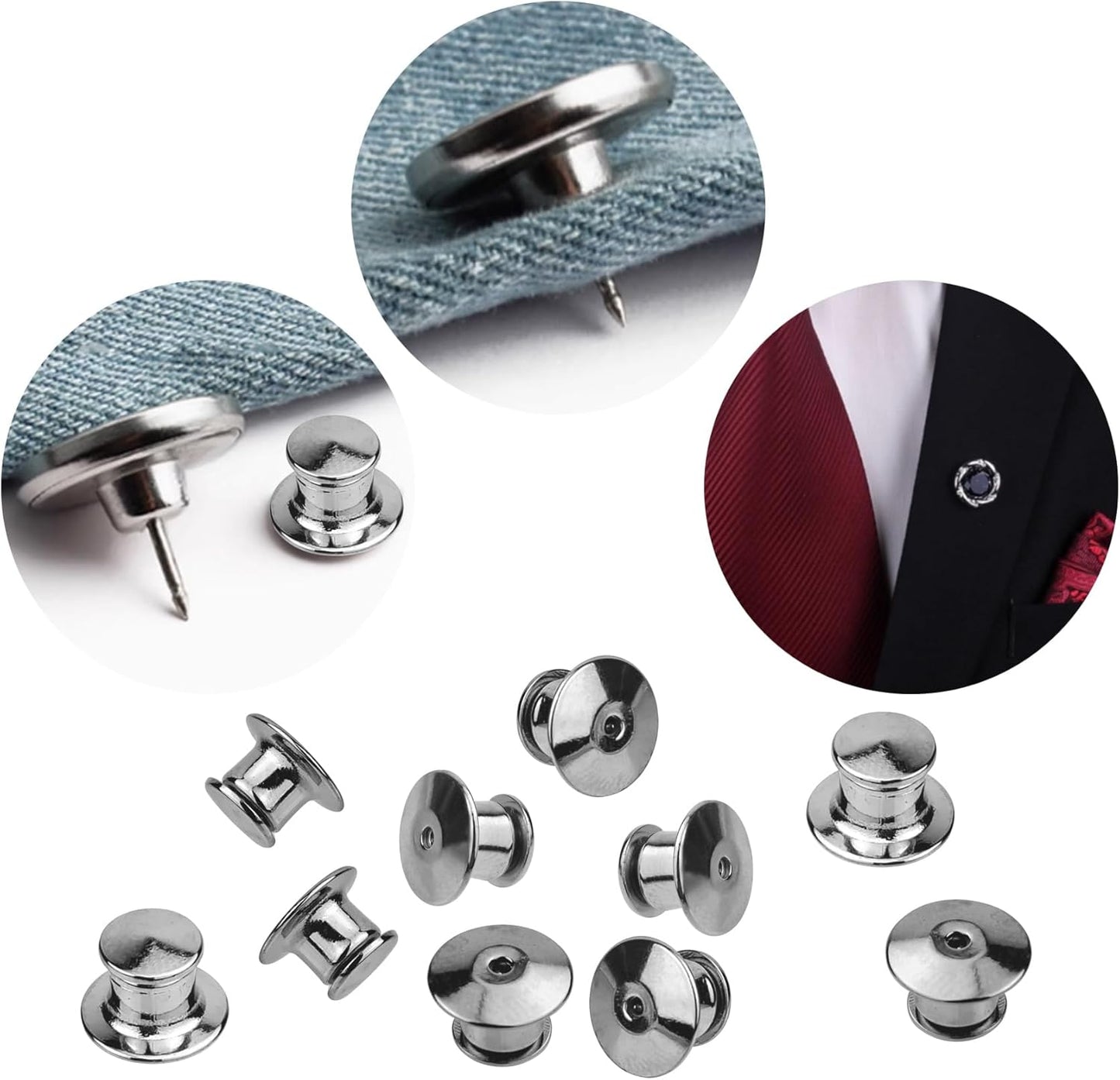 30 PCS Pin Backs, Pins for Backpacks, Pin Backs Locking, Pin Lock, Metal Pin Locks Back for Enamel Pins (30)