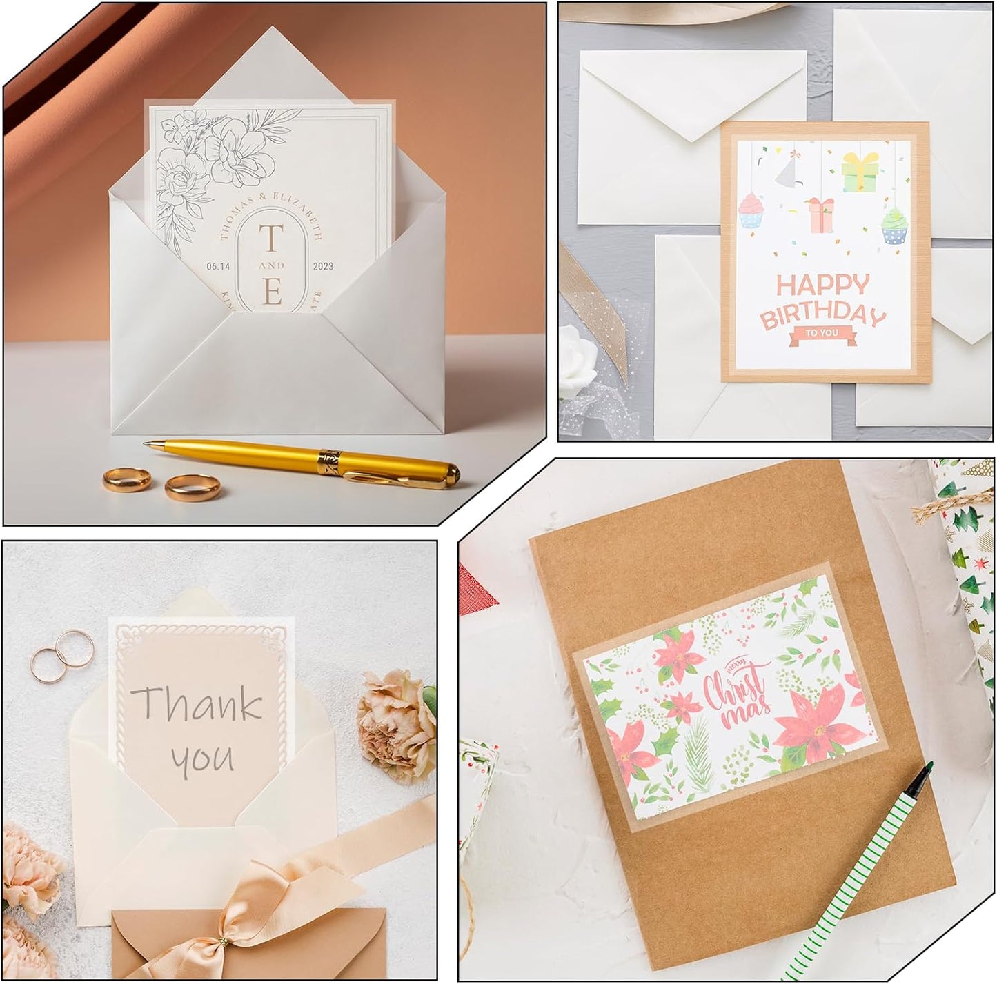 200 Sheets Vellum Paper, Translucent Printable Vellum Tracing Paper, Glassine Papers for Wedding Invitation Drawing Sketching Writing(8.3×5.7 Inches)