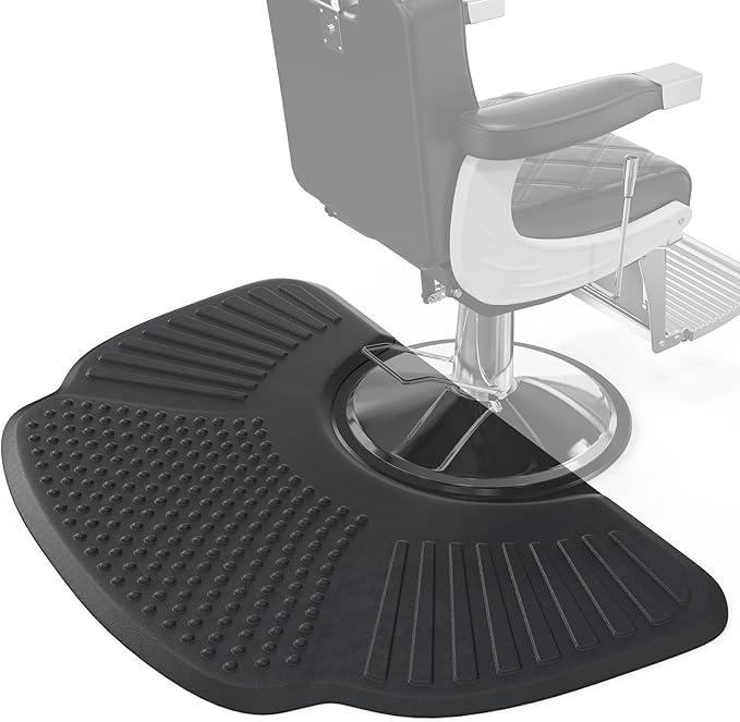 3.3' x 5' Salon Anti Fatigue Mat for Hair Stylist 1'' Thick, Comfort Barber Shop Beauty Floor Mats Under Styling Chair