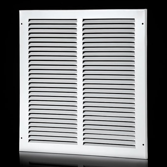 14x14 Return Air Grille(Duct Opening Size),Air Return Vent Cover,Flat Vent Cover,Rejillas De Aire Acondicionado Para Casa,Return Air Grilles,Outer Dimensions:15.75"Wx15.75"H(14"W x 14"H, Duct Opening)