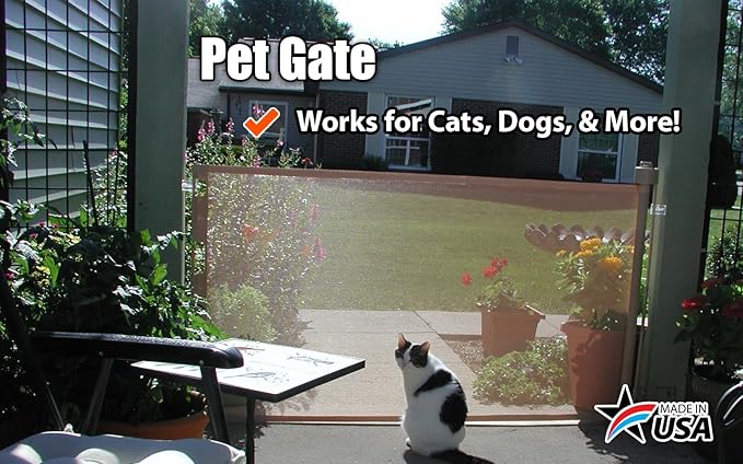 Retract-A-Gate 72" Café: The Original and only Made in USA Retractable Baby, Dog, & Cat Gate