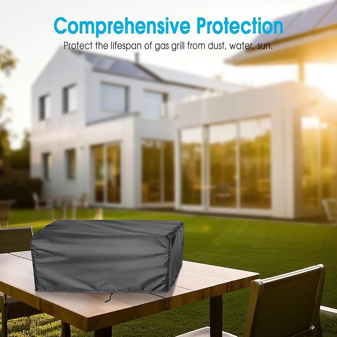Grill Cover for Royal Gourmet GT2005 2-Burner Portable Propane Gas Grill, Outdoor Gas Grill Cover Waterproof Tabletop Grill Covers - 26" L×19" W×10" H, Black