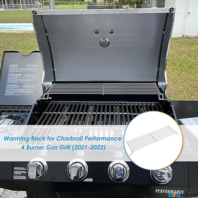 Warming Rack Grill Parts for Charbroil Performance 4 Burner 463352521 463354021 463365021 463365522, G428-0002-W1 Grill Swing Away Grid for Charbroil Grill Replacement Parts