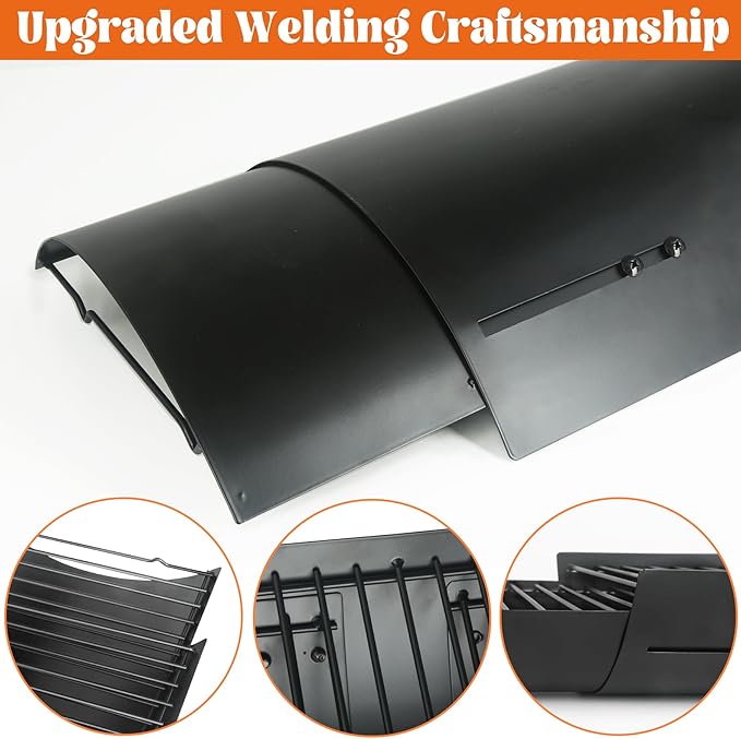 Adjustable Ash Pan for Chargriller Charbroil Grill Charcoal Tray Metal Ash Drip Trays Catcher 23.62" to 35.43" 1224 1324 2121 Fire Grate for Oklahoma Joe Royal Gourmet Replacement Parts