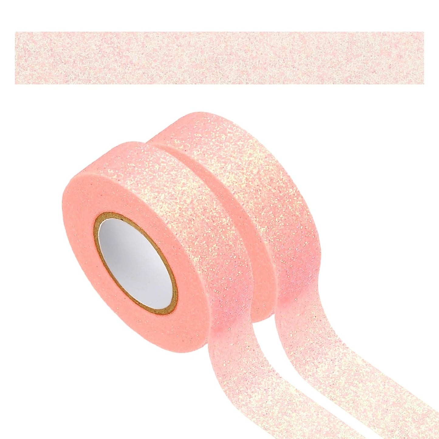 PATIKIL 2 Roll Glitter Paper Washi Tape, Washi Decorative Tape for Crafts, Pink