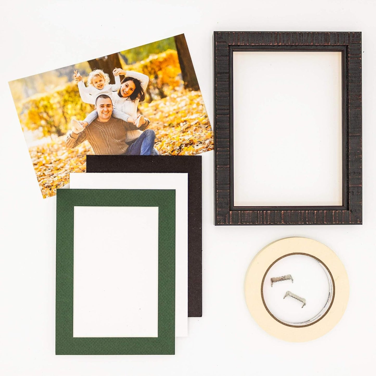 5x7 Mat for 8.5x11 Frame - Precut Mat Board Acid-Free Hunter Green 5x7 Photo Matte For a 8.5x11 Picture Frame, Premium Matboard for Family Photos, Show Kits, Art, Picture Framing, Pack of 25 Mats